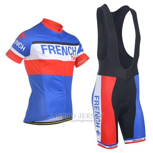 2014 Cycling Jersey Monton Champion Francese Short Sleeve and Bib Short